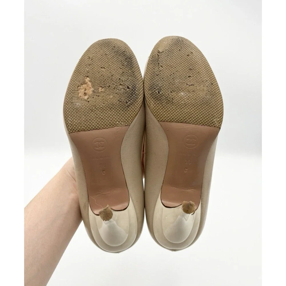 CHANEL white beige